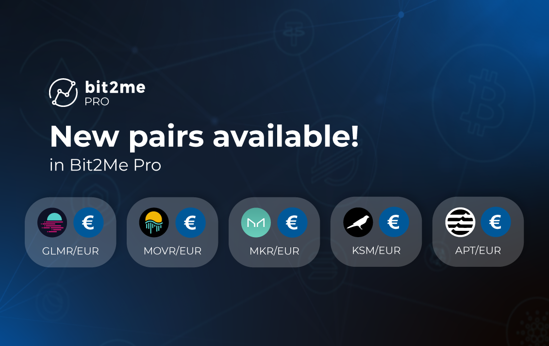 Bit2Me Pro new trading pairs listing