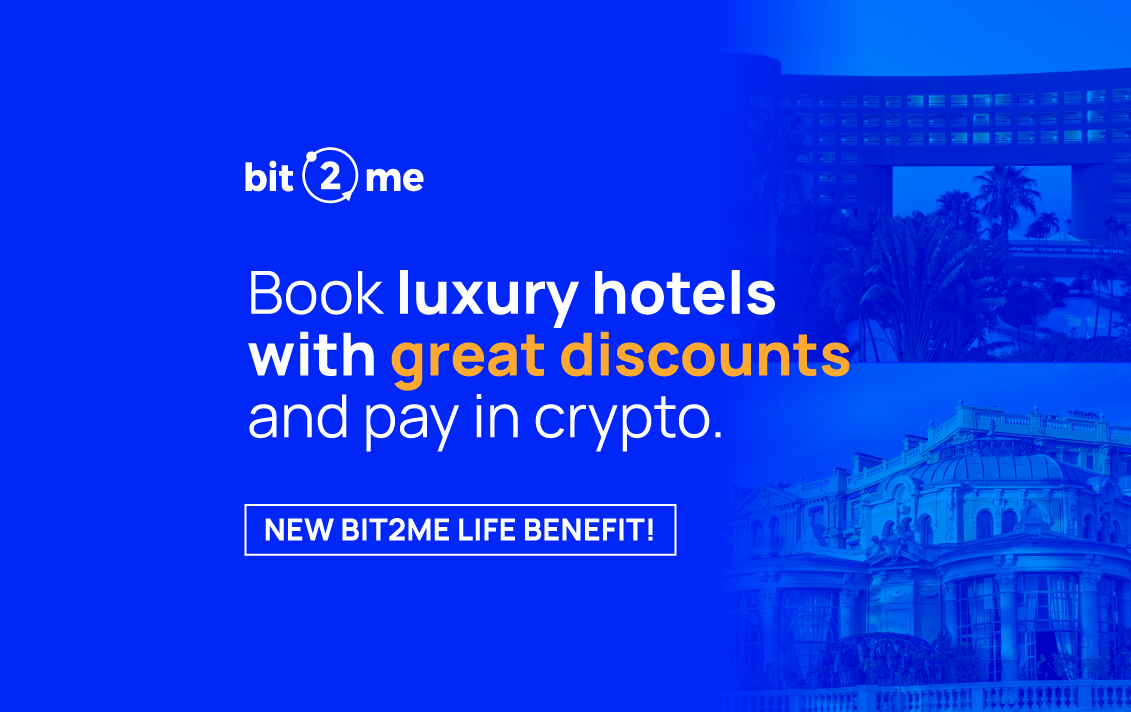 Bit2Me launches Bit2Me Travel: explore the world, book luxury hotels, and pay with crypto. Your crypto can now take you on vacation too.
