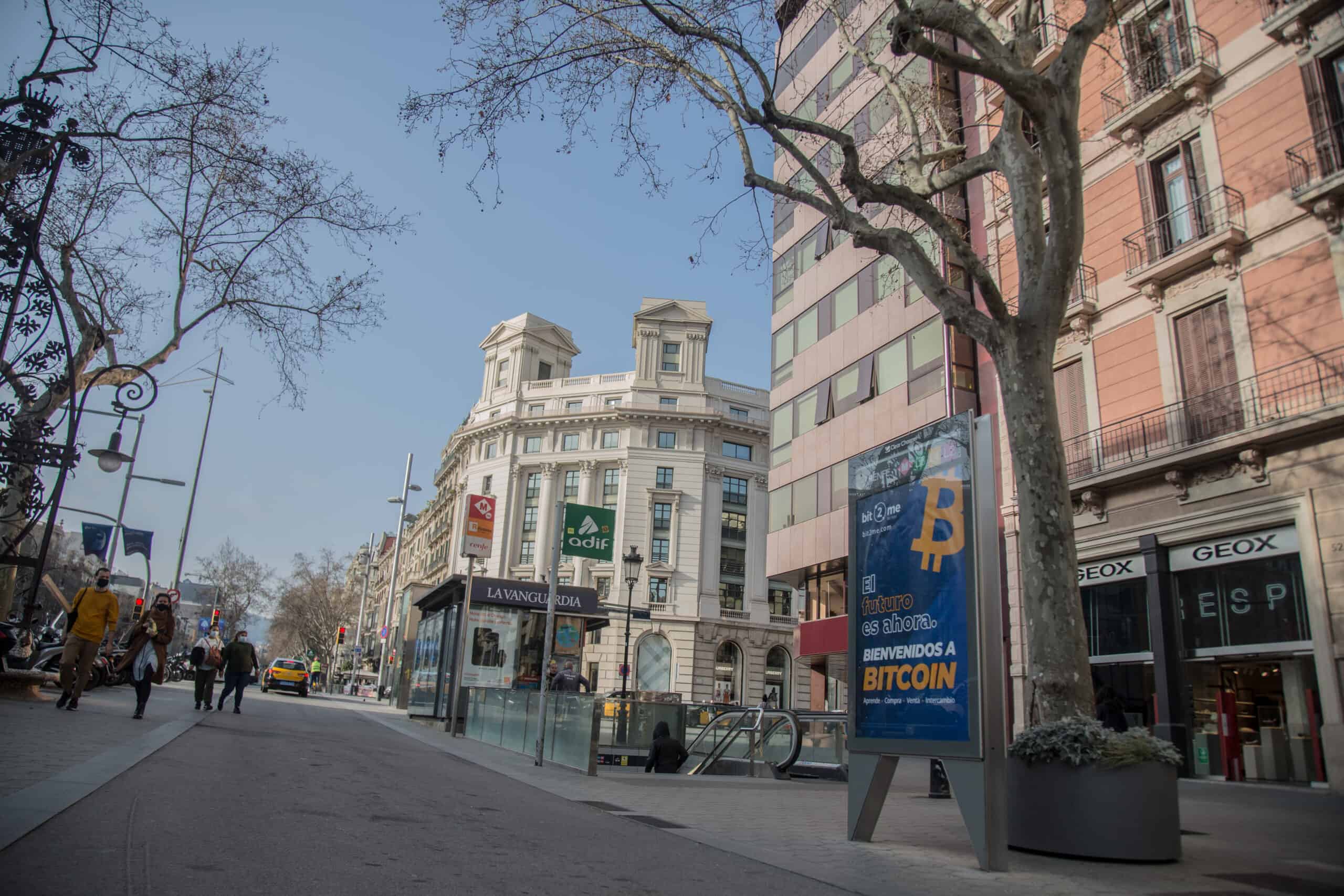 Bitcoin inunda las calles Madrid