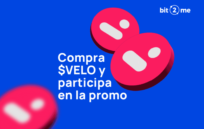 Nuevo listing en Bit2Me: Velo. Consigue un cupón de descuento de 10€ para tus tarifas.