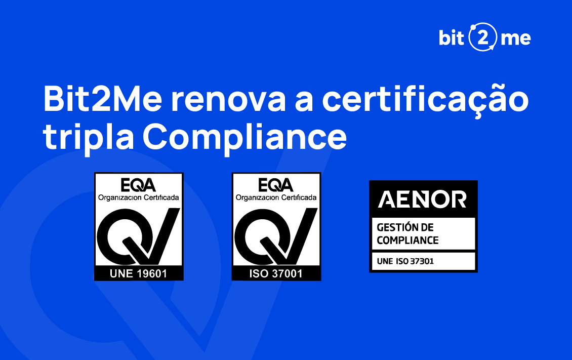 A Bit2Me renovou sua tripla certificação de conformidade em 2025, o que reforça nosso compromisso com a regulamentação e a segurança.